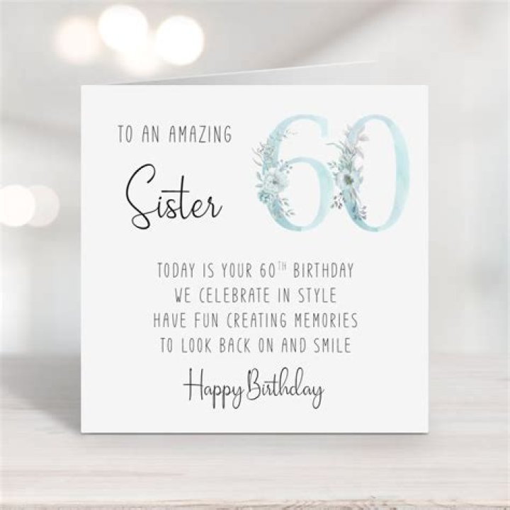 60th Birthday Messages For Sister