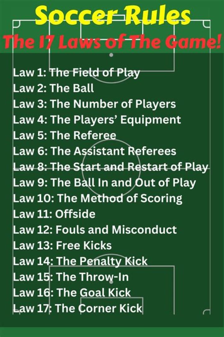 What are the 10 rules of soccer?