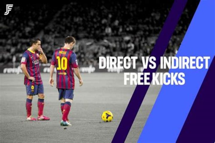 What makes a free kick direct or indirect?