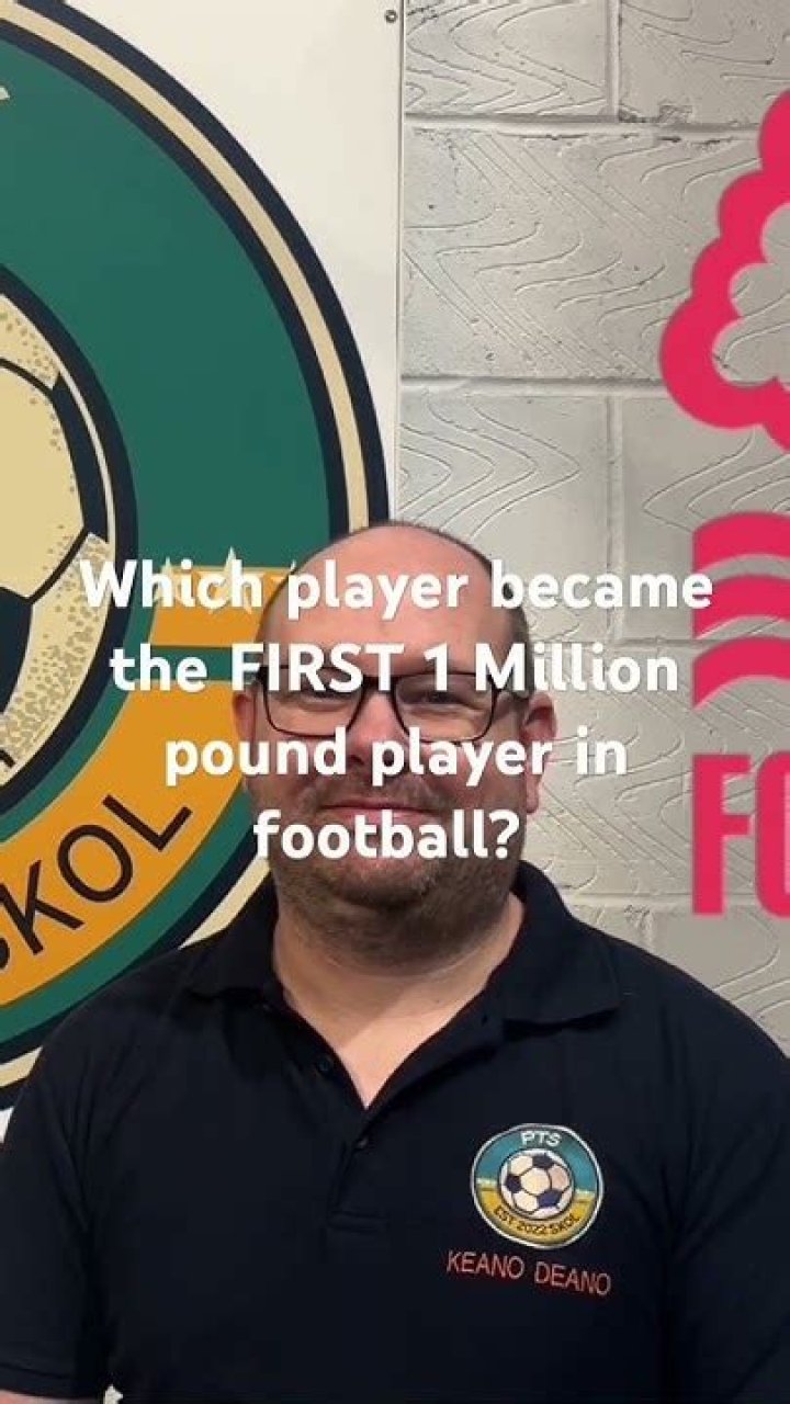 Who was the first 1 million pound footballer?